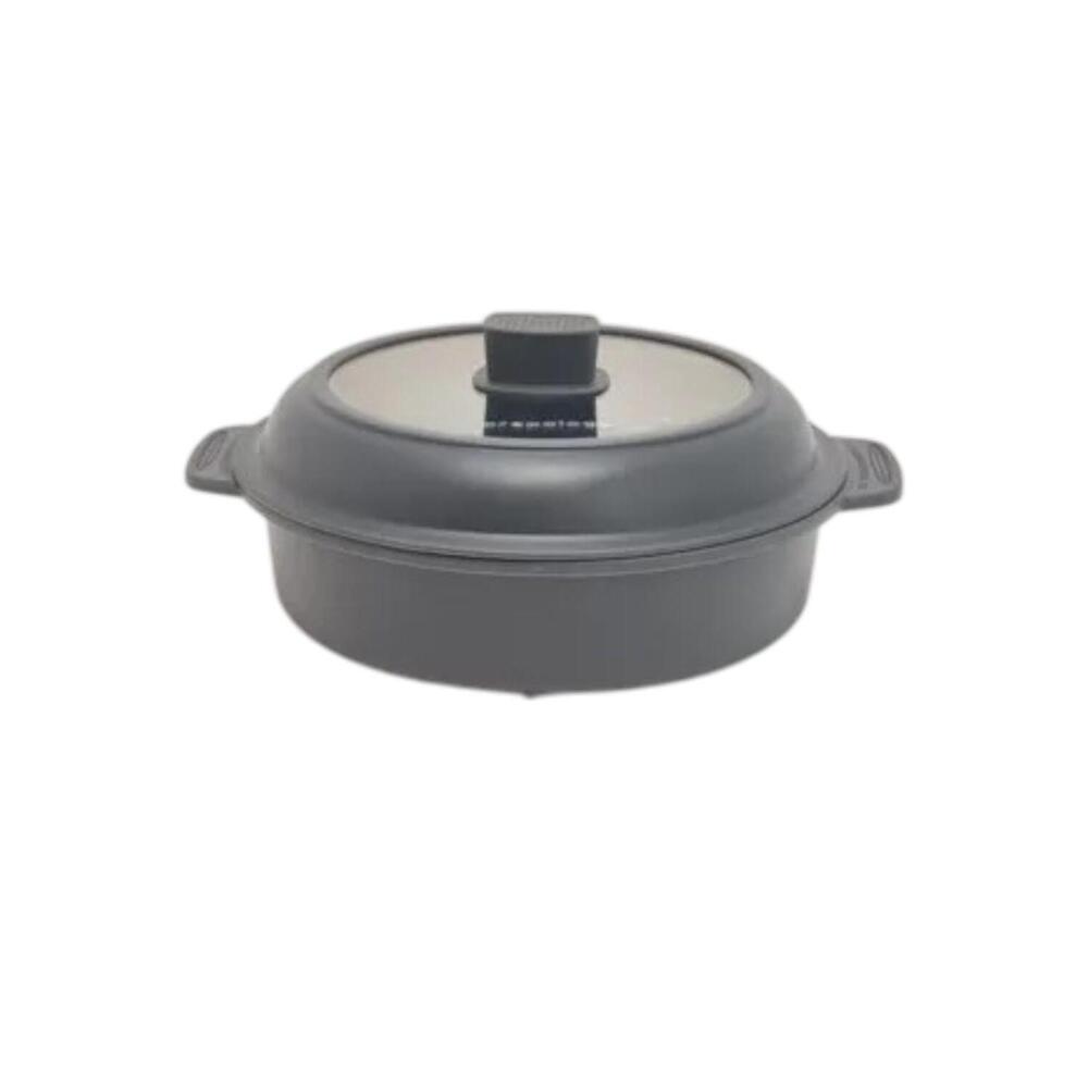 Prepology 9" Microwave Grill Pan w/ Silicone & Glass Lid
